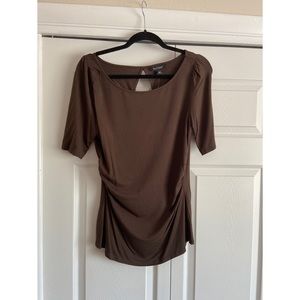 White House black market brown blouse